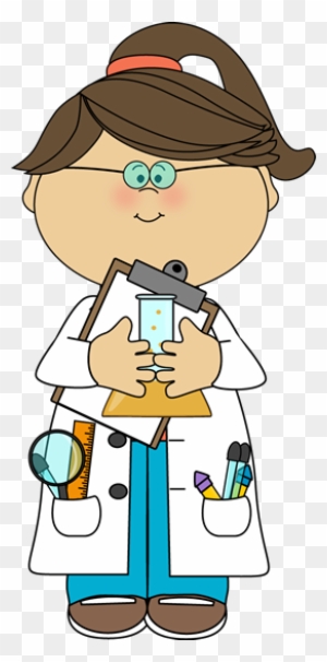 Binder Clipart - Girl Scientist Clipart