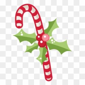 Christmas Candy Cane With Holly Svg Scrapbook Cut File - Holly Xmas Candy Cane