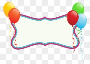 Birthday Holiday Banner With Balloons Png Clipart - Banner With Balloons Png