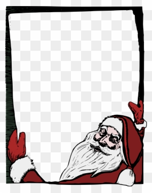 Big Image - Christmas Frame Png Santa