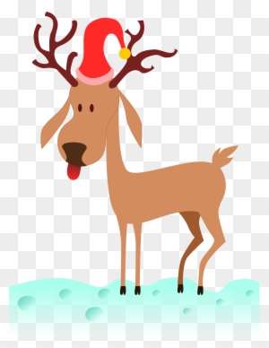 Kablam A Cartoon Reindeer Scalable Vector Graphics - Christmas Reindeer Cartoon Png