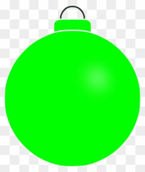 Plain Christmas Bauble Clip Art - Green Christmas Ornament Clipart