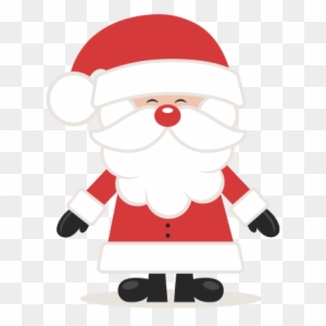 Cute Santa Svg Scrapbook Cut File Cute Clipart Files - Cute Father Christmas