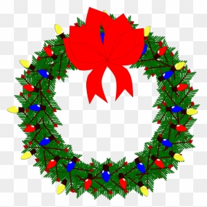 Christmas - Christmas Wreath Clipart Transparent