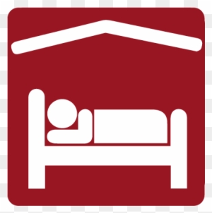 Where To Stay - Hotel Room Icon Red