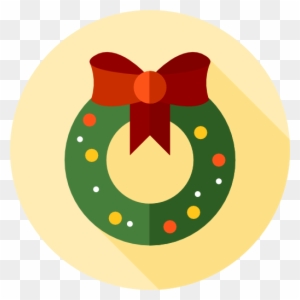 Christmas Wreath Free Icon - Christmas Flat Icon