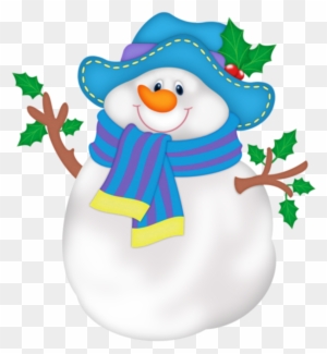 Snowman Png With Blue Hat - Christmas And Winter Clip Art