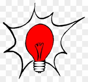 Bulb Clipart Here - Red Light Bulb Clip Art