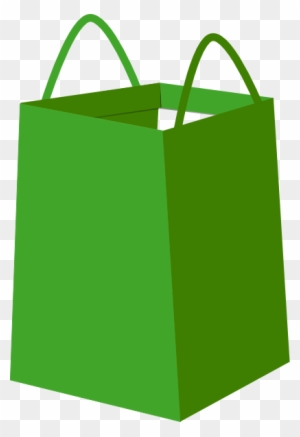 Christmas Gift Bag Clipart - Green Shopping Bag Png