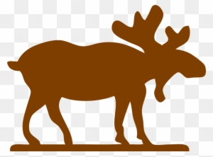 Moose Silhouette Huge Stand Christmas Nature - Logo With A Moose