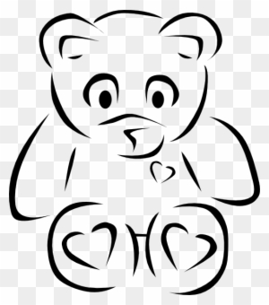 Nice Design Teddy Bear Outline Clip Art At Clker Com - Teddy Bear Clip Art