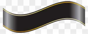 Black Banner Png Clipart - Gold And Black Banner
