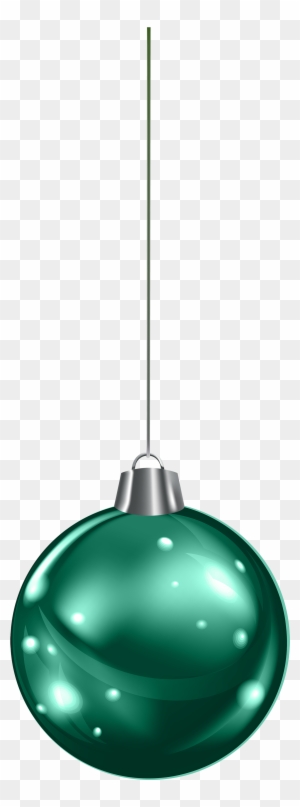 Hanging Green Christmas Ball Png Clipart - Green Christmas Ball Png