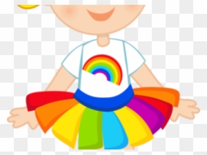 Girl Rainbow Cliparts - Rainbow Girl Clipart