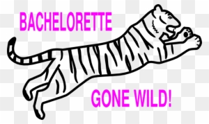 Bachelorette Clip Art - Line Drawing Tiger Easy