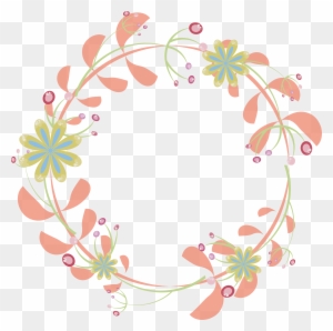 Wedding Invitation Border Flowers - Flower Circle Border Png