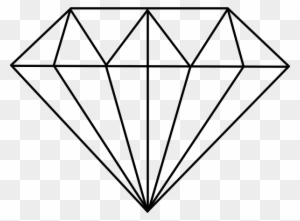 Diamond Clip Art Black And White - Diamond Drawing - Free Transparent