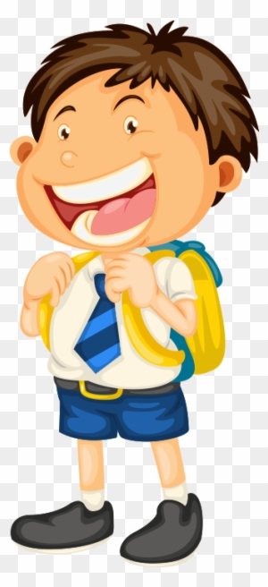 Student School Uniform Clip Art - Boy Going To School Cartoon - Free  Transparent PNG Clipart Images Download