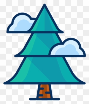 Filled Line Christmas Icons - Tree Pine Icon Png