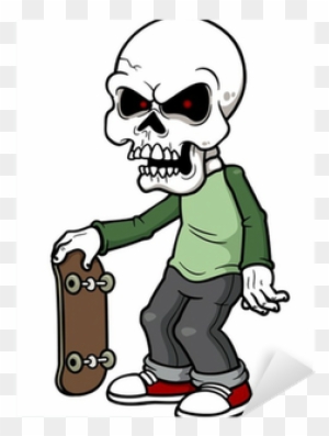 Vector Illustration Of Cartoon Zombie Sticker • Pixers® - Dibujos De Zombies Animados