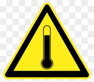 Yellow High Temperature, Hot, Heat, Danger, Warning, - Electricity Warning Sign Png