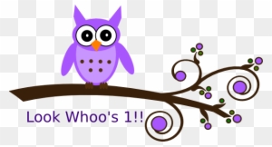 Purple Owl On Branch Birthday Clip Art At Clkercom - Owl Birthday Clip Art