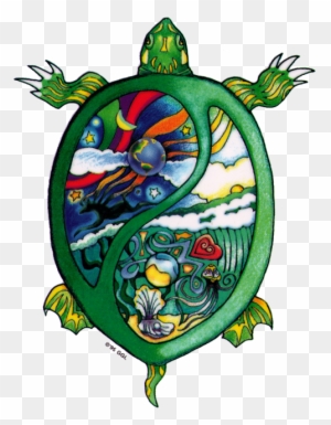 Harmony Turtle - Window Sticker - Terrapin Turtle Grateful Dead