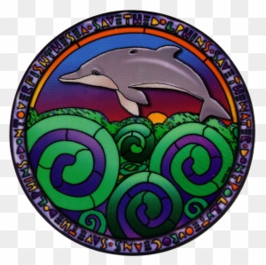 Window Sticker / Decal - Peace Project: Dolphin Spirals - Window Sticker (wa145)