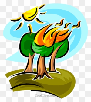 Forest Fire Royalty Free Vector Clip Art Illustration - Forest Fire Clip Art