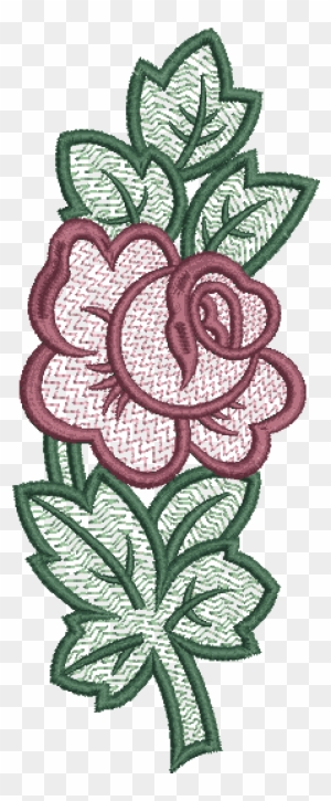 10304 Rose Machine Embroidery Decoration - Cross-stitch