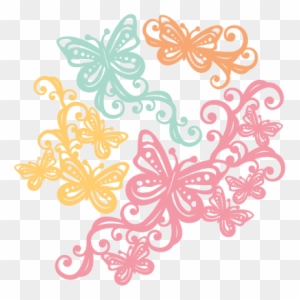Butterfly Flourishes Svg Scrapbook Cut File Cute Clipart - Butterfly Svg Cutting File