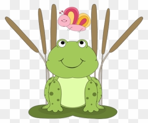 Frog And Butterfly Clip Art - Cute Frog Clipart