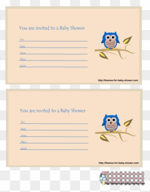 Owl Themed Printable Invitations For Boy Baby Shower - Invitaciones De Baby Shower De Buho Para Llenar