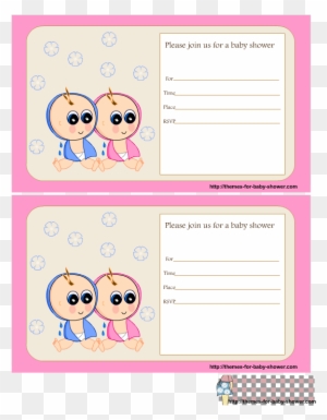 Twin Boy And Girl Baby Shower Invitations - Baby Shower