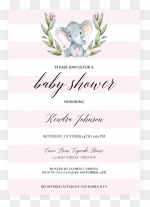 Elephant Baby Shower Invitation Template Girl Invite - Mit Blumen Danken Sie Ihrem Lila Karte Elephant Baby Shower Invitation Template Girl Invite - Mit Blumen Danken Sie Ihrem Lila Karte