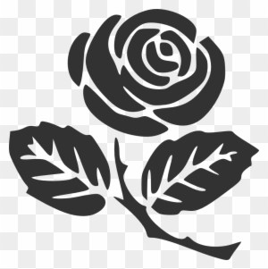 Rose Silhouette - Rose Flower Clip Art Black And White