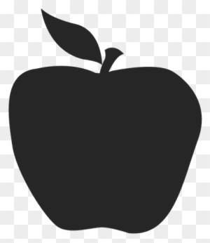 Apple Icon Silhouette - Icon Apple Fruit Png