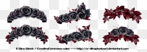 Png Stock Floralwreath Dark Roses By E Dinaphotoart - Dead Flower Crown Png