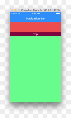 Simulator View - Xcode Top Layout Guide Color