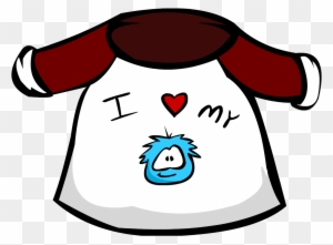 Old I Love My Puffle T-shirt - Club Penguin Blue Puffle