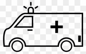 Ambulance, Ios 7 Interface Symbol Vector - Outline Images Of Ambulance