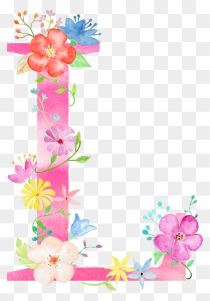 Letter Floral Design Cushion Alphabet - Floral Designed Letter L