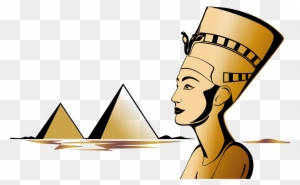 Egyptian Pyramids Nefertiti Bust Ancient Egypt Pharaoh - Pharaoh Vector Frame Png