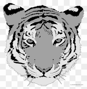 pics Tiger Head Tiger Face Clipart Black And White bengal tiger head cartoon sma n 1