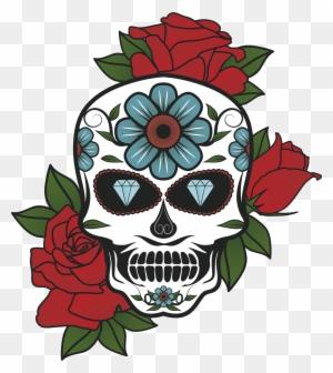 Floral Design Tattoo Flower Euclidean Vector Caveira Com Rosas Vermelhas Free Transparent Png Clipart Images Download