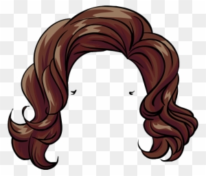 Brown Hair Wig Clipart - Red Hair Wig Cartoon - Free Transparent PNG  Clipart Images Download