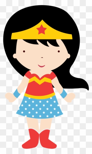 Wonder Woman Baby In Different Styles Clipart - Mujer Maravilla Caricatura  Para Colorear - Free Transparent PNG Clipart Images Download