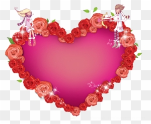 Heart Valentines Day - Heart Photo Frame Png