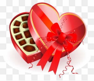 Valentine's Day Clipart Box - Box Of Chocolates Transparent