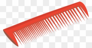 Comb Red Barber Barbering Tool Hair Comb C - Comb Clipart